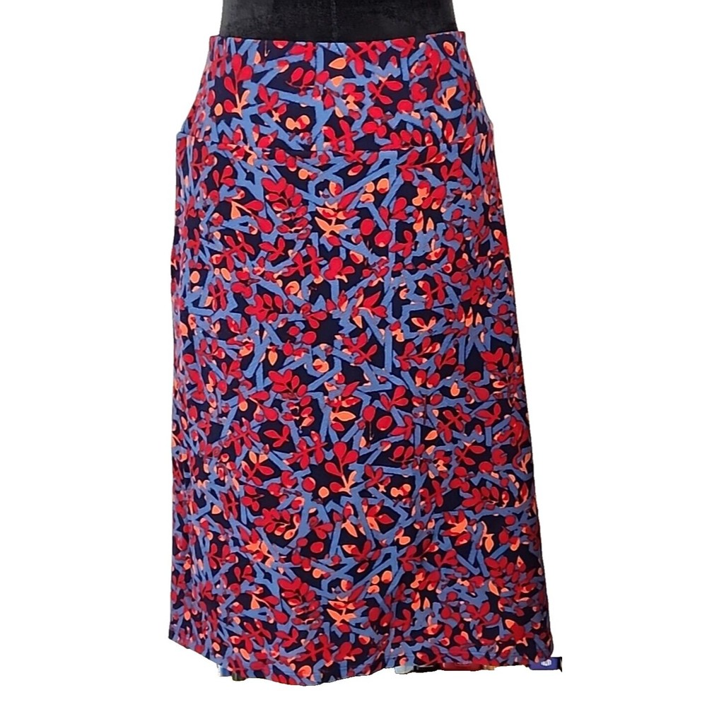 LuLaRoe Cassie 2XL Pencil Skirt Modest Pull On Floral Print Stretch Comfort
